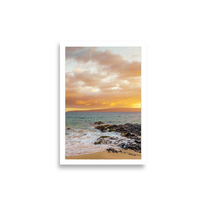 Rolling Skies Rocky Beach Print