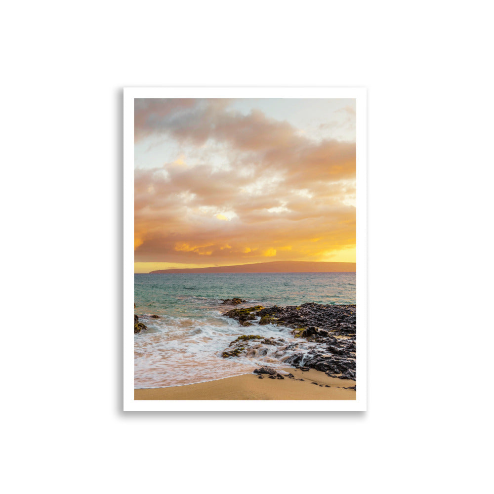 Rolling Skies Rocky Beach Print