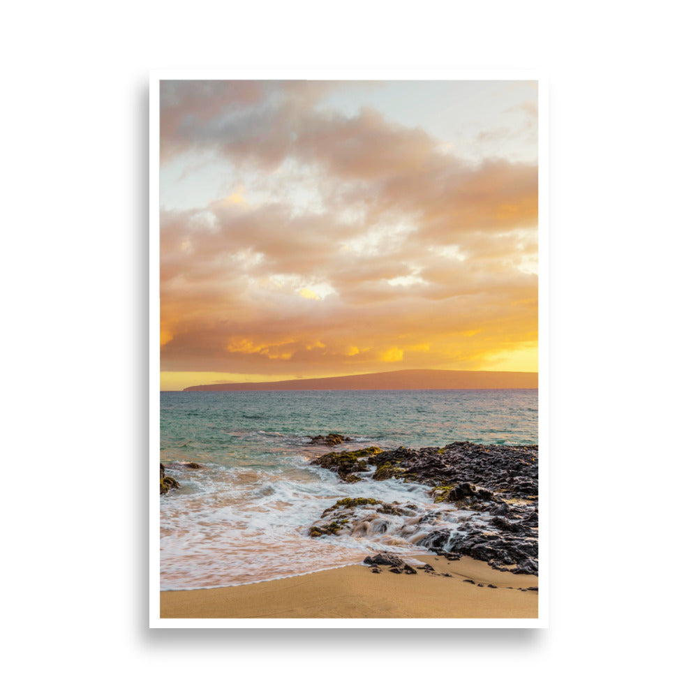 Rolling Skies Rocky Beach Print