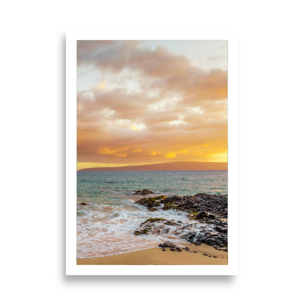 Rolling Skies Rocky Beach Print